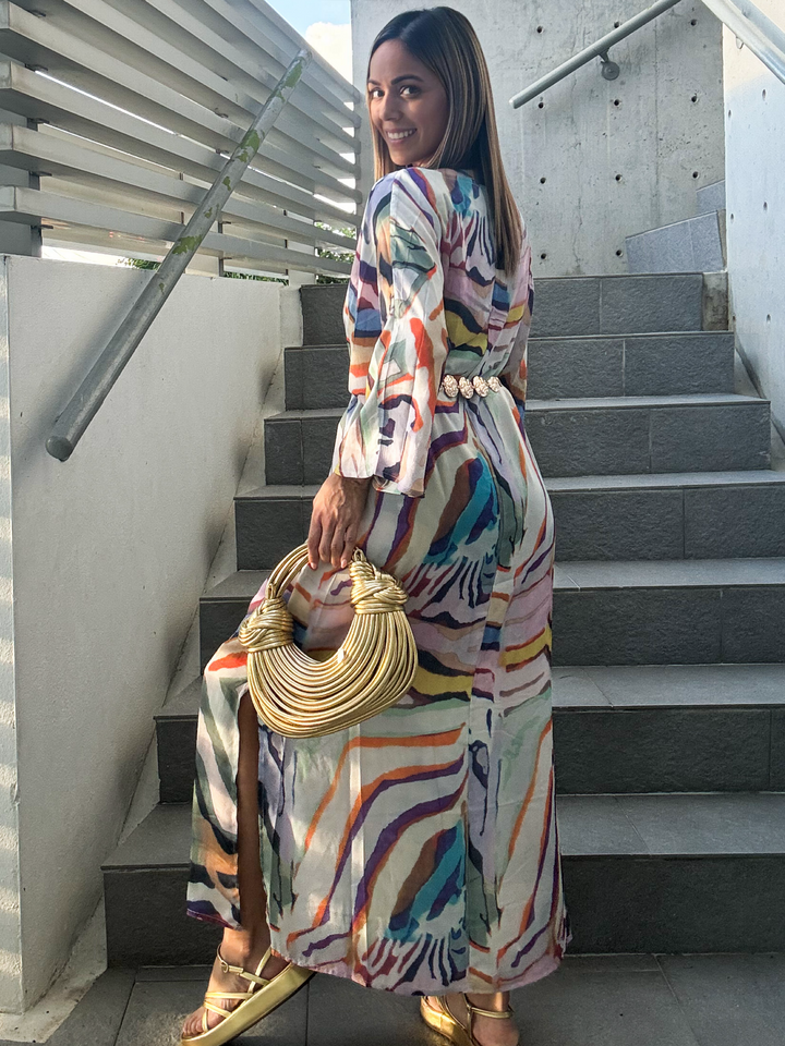 Oversized Abstract Maxi Dress