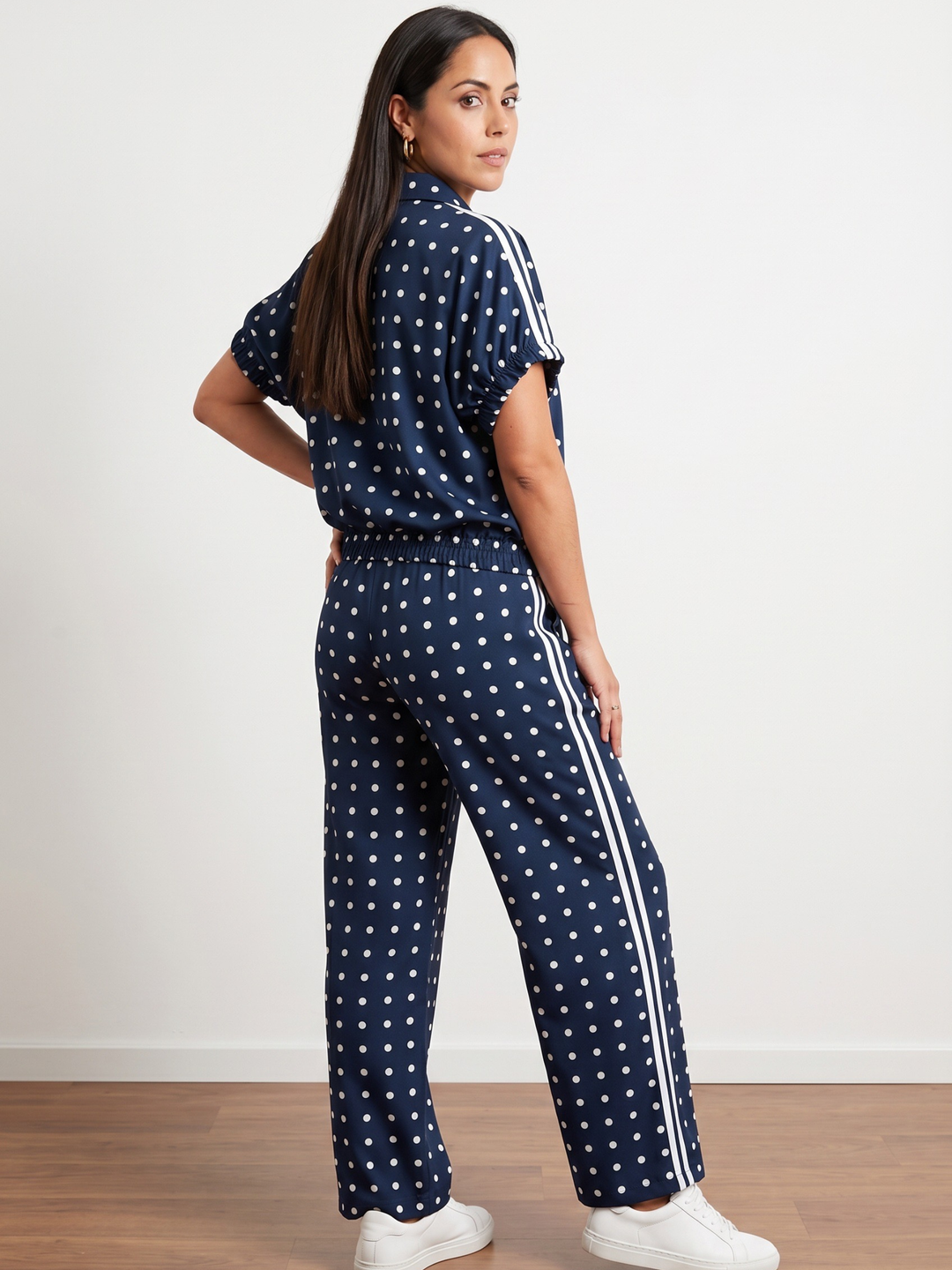 Italy Navy Polka Dots Travel Set