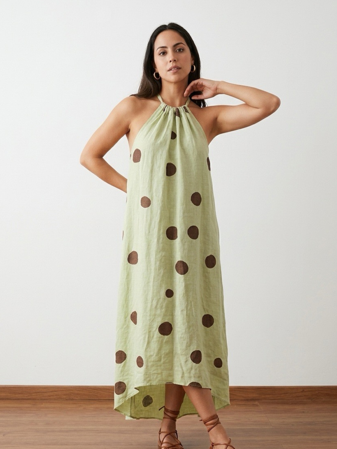 Italy Linen Polka Dots Maxi Dress – Le Menina Boutique