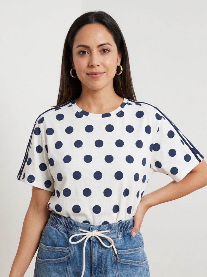 Italy Navy Polka Shirt