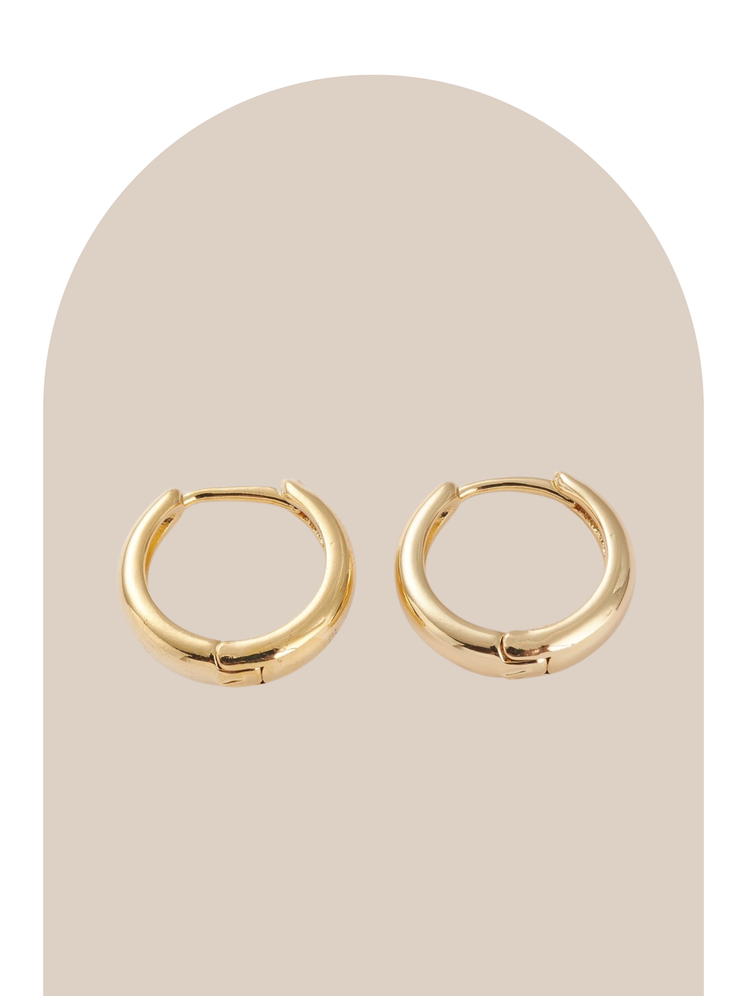 Gold Plated Camelia Huggies