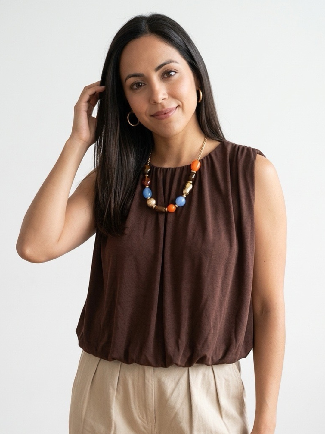 Chocolate Bubble Blouse