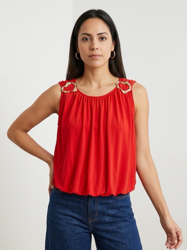 Camila Red Blouse