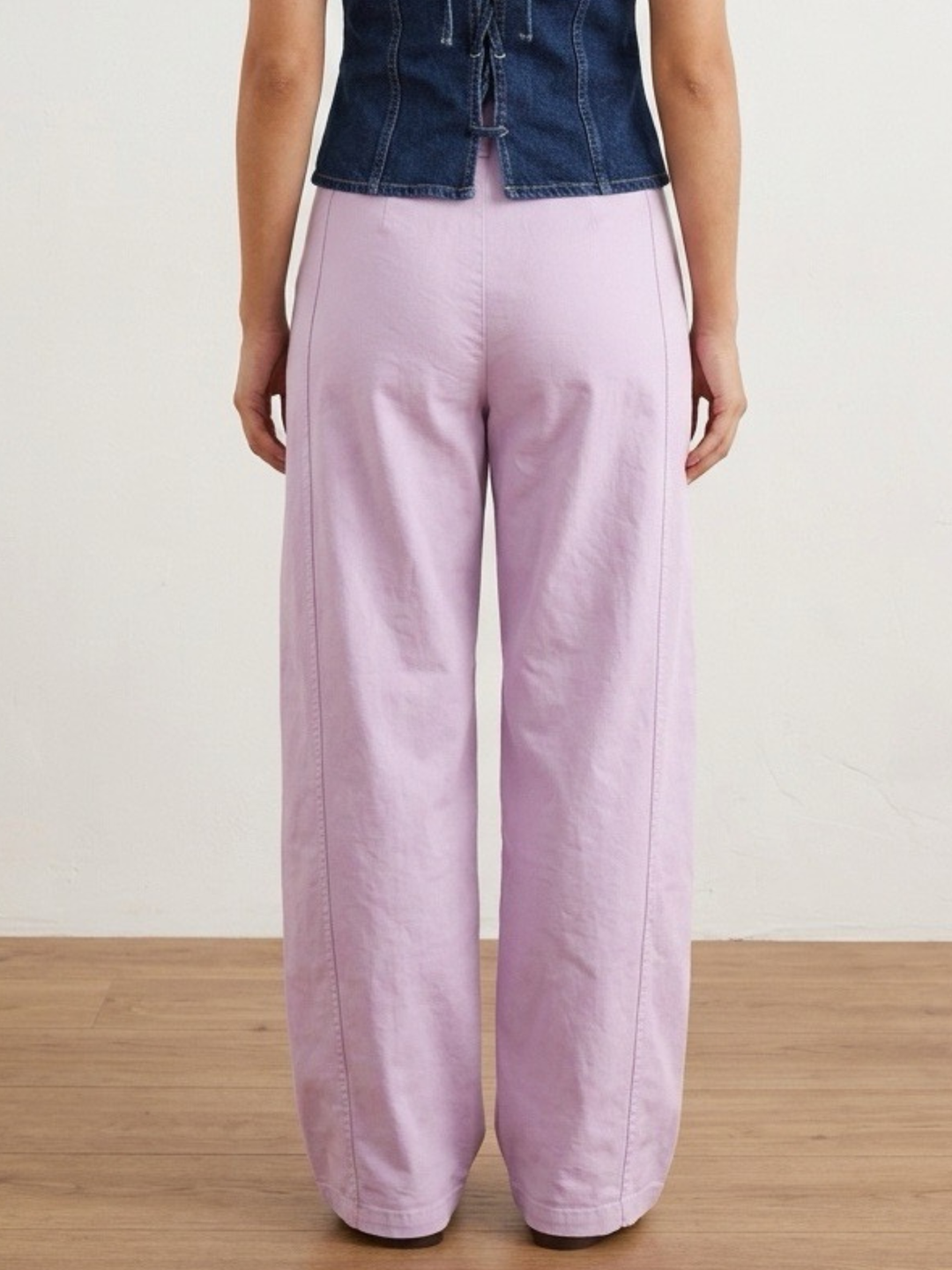 Italy Lilac Crochet Belt Barrel Pant