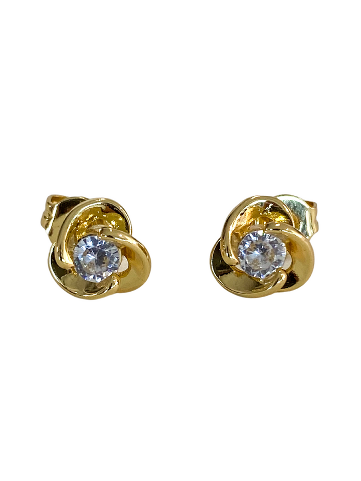 18K Gold Plated Rose Studs