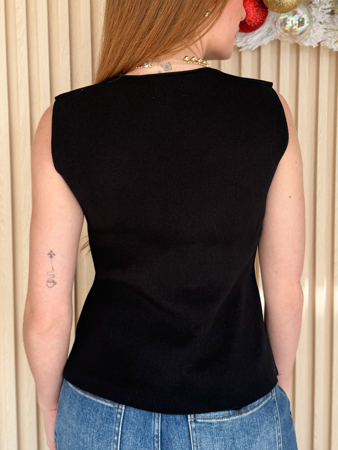 Black Knit Vest