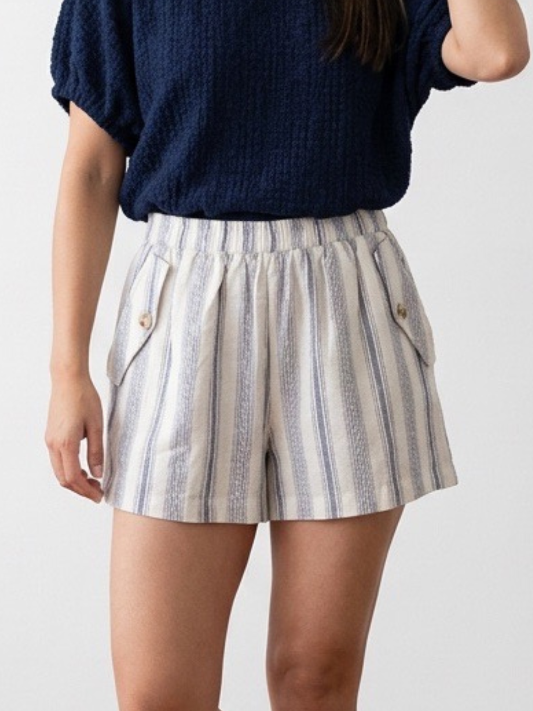 Blue Lined Short