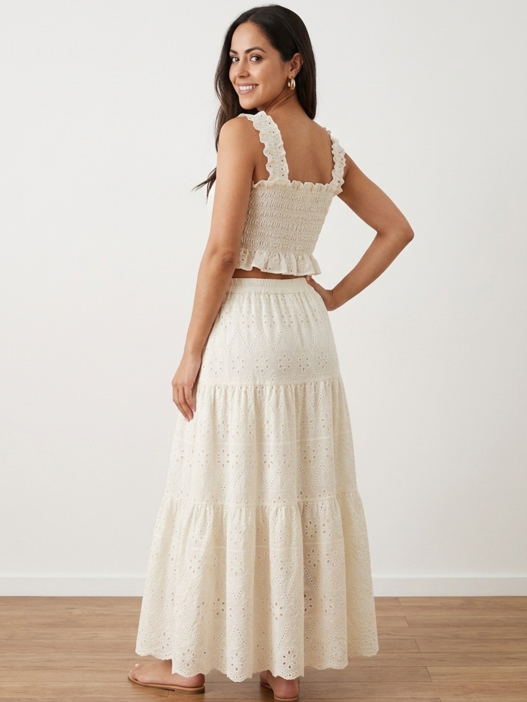Eyelet Ivory Set
