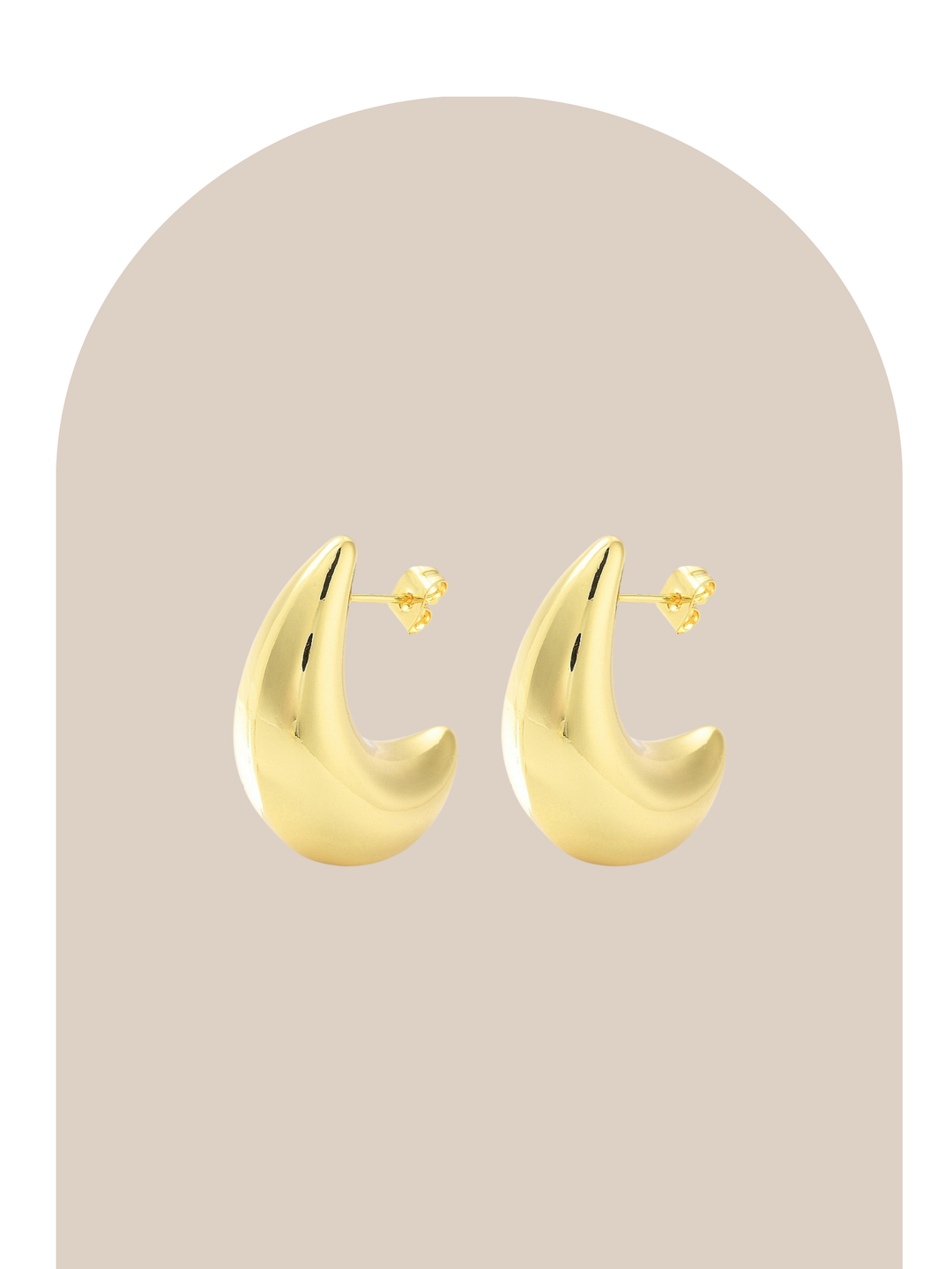 Gold Plated Chunky Drop Earrings