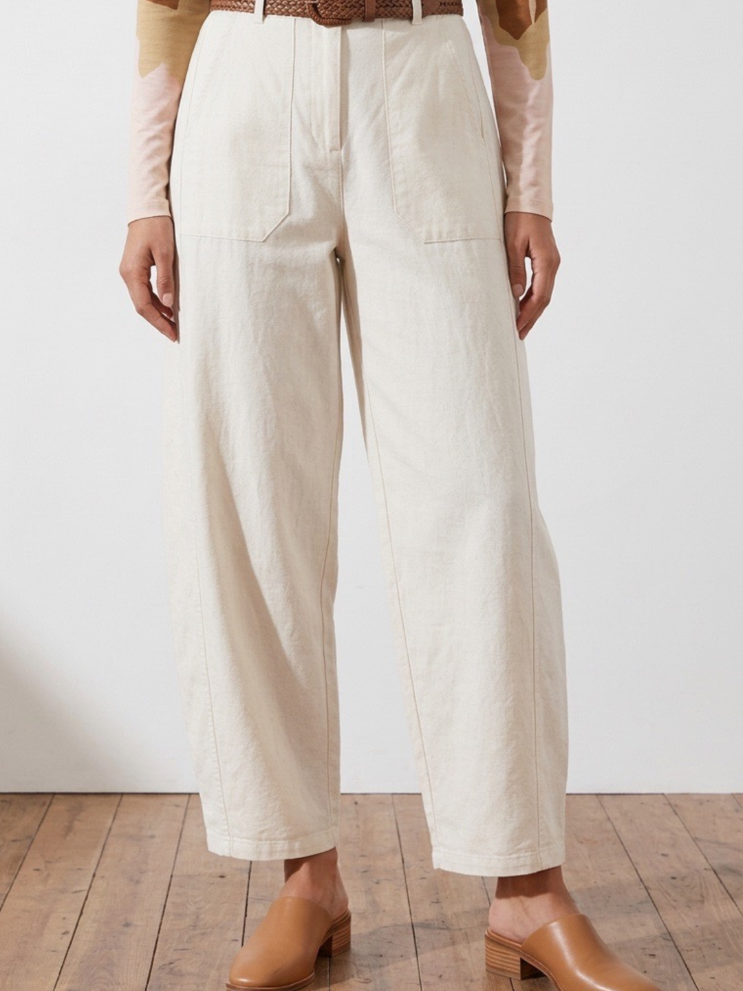 Italy Ivory Barrel Pant