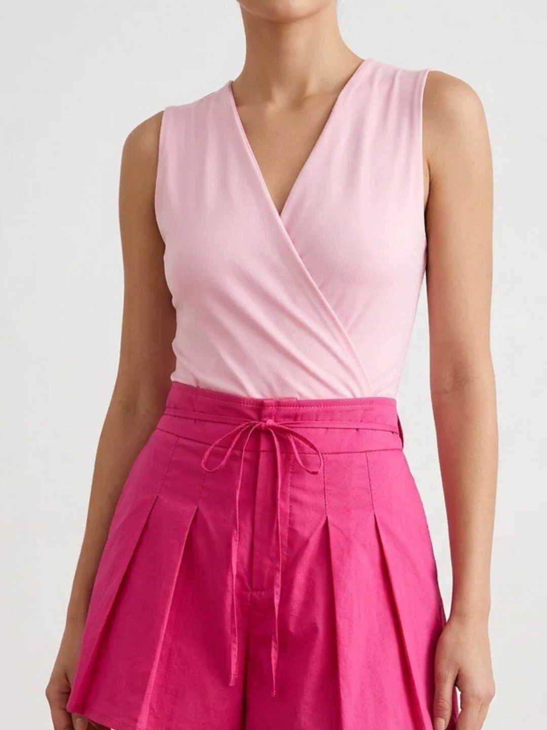 Sol V Neck Tank Top Bodysuit