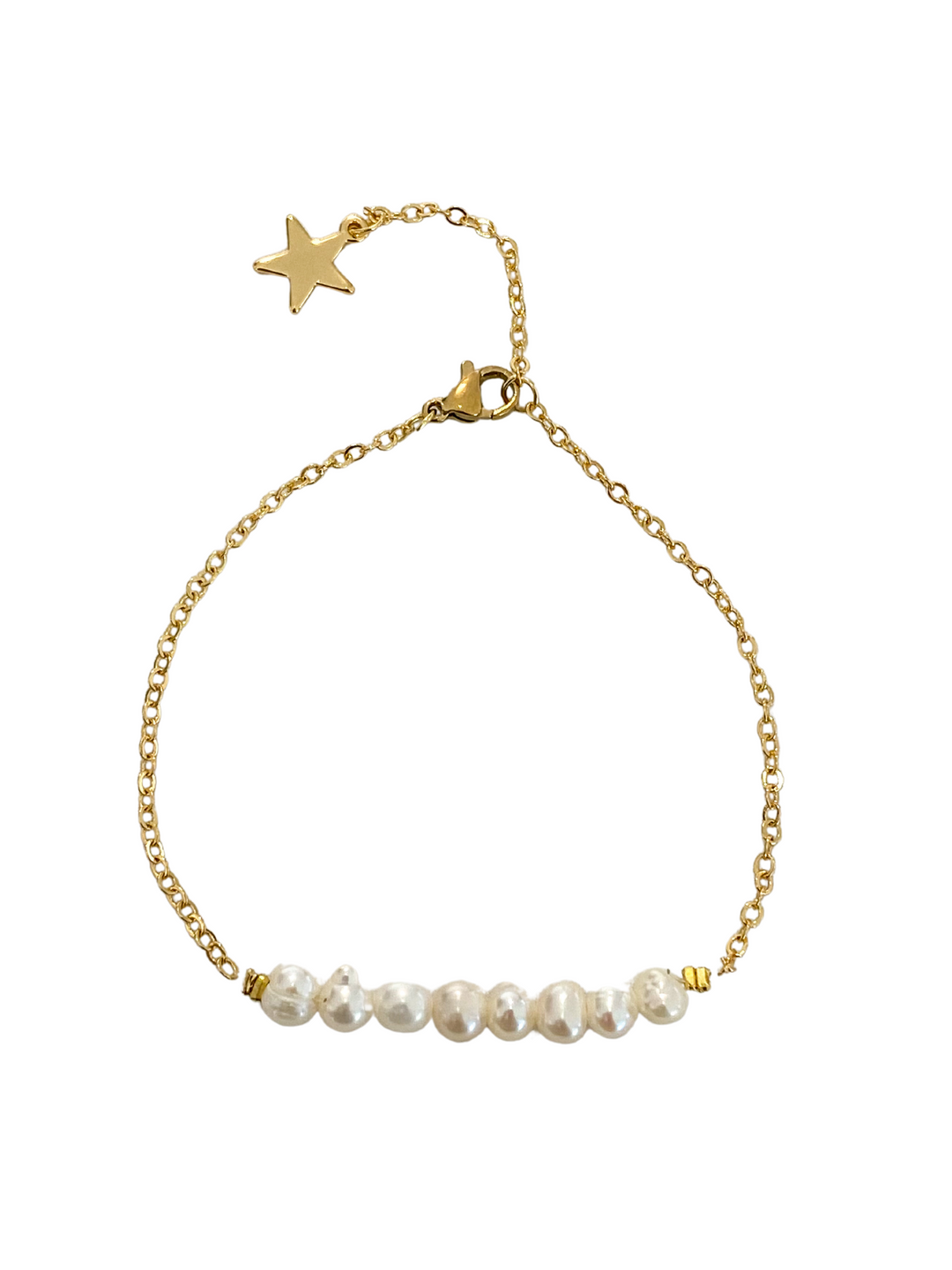18K Gold Plated Natural Pearl Bracelet