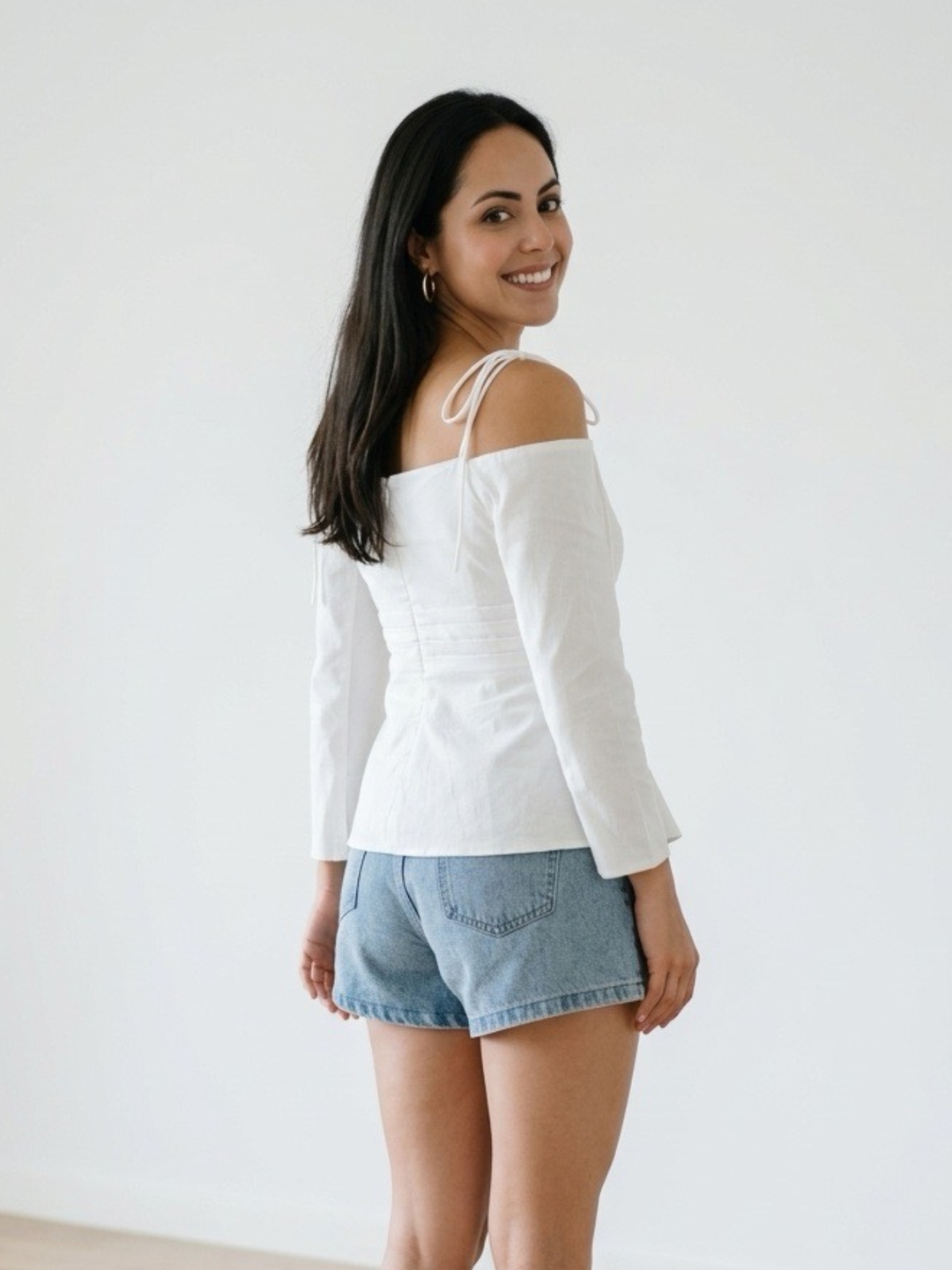 Off Shoulder White Top