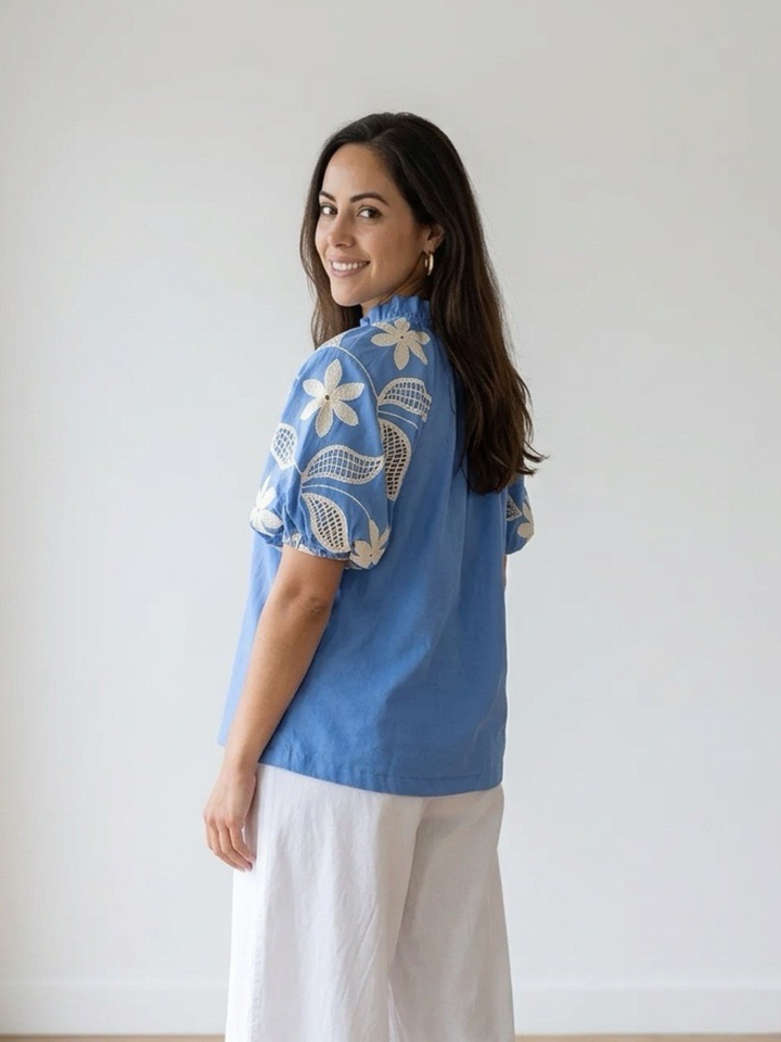 Bubble Sleeve Blouse