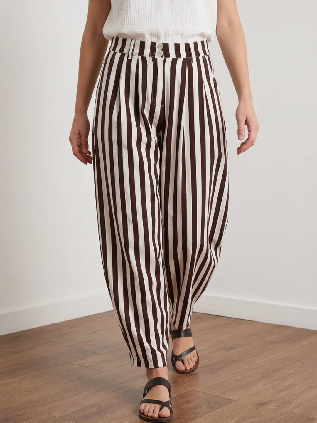 Italy Stripe Barrel Pant
