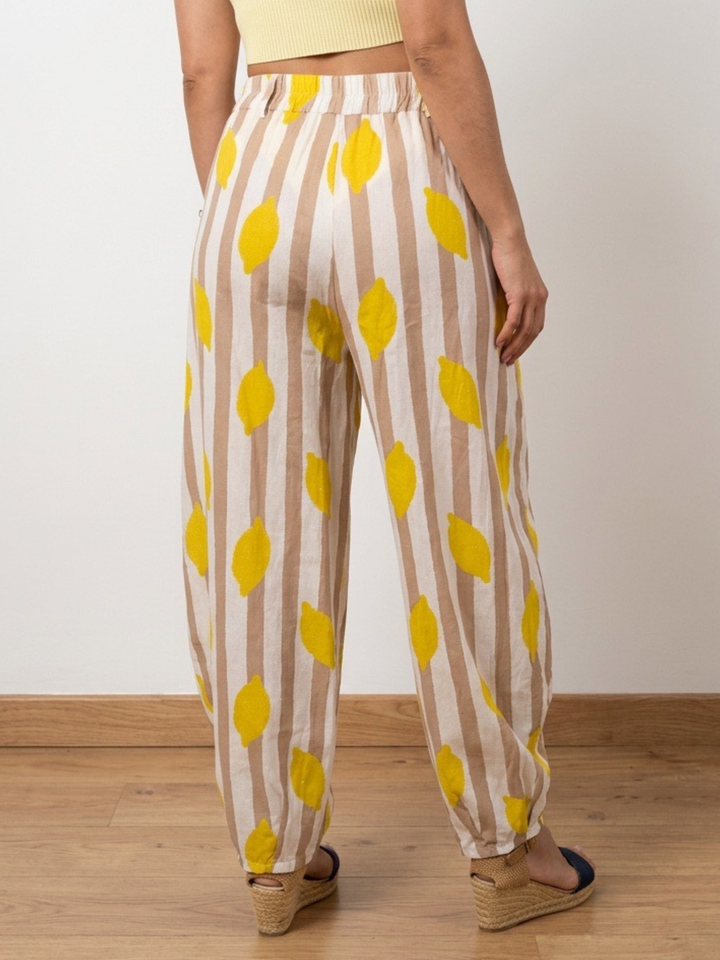 Italy Lemon Stripe Pant
