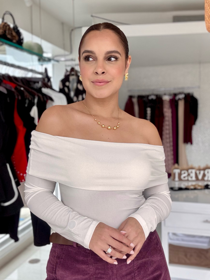 White Off Shoulder Top