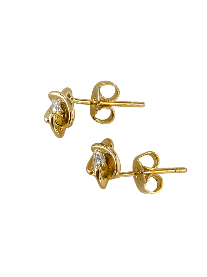 18K Gold Plated Rose Studs