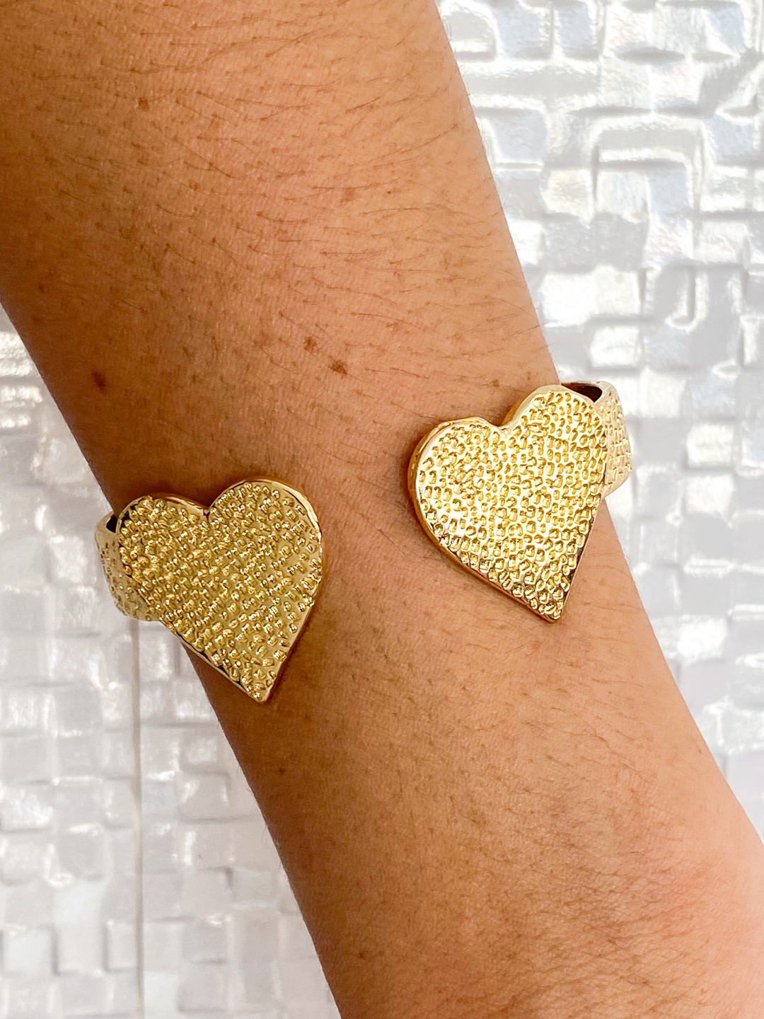 18K Gold Plated Heart Cuff