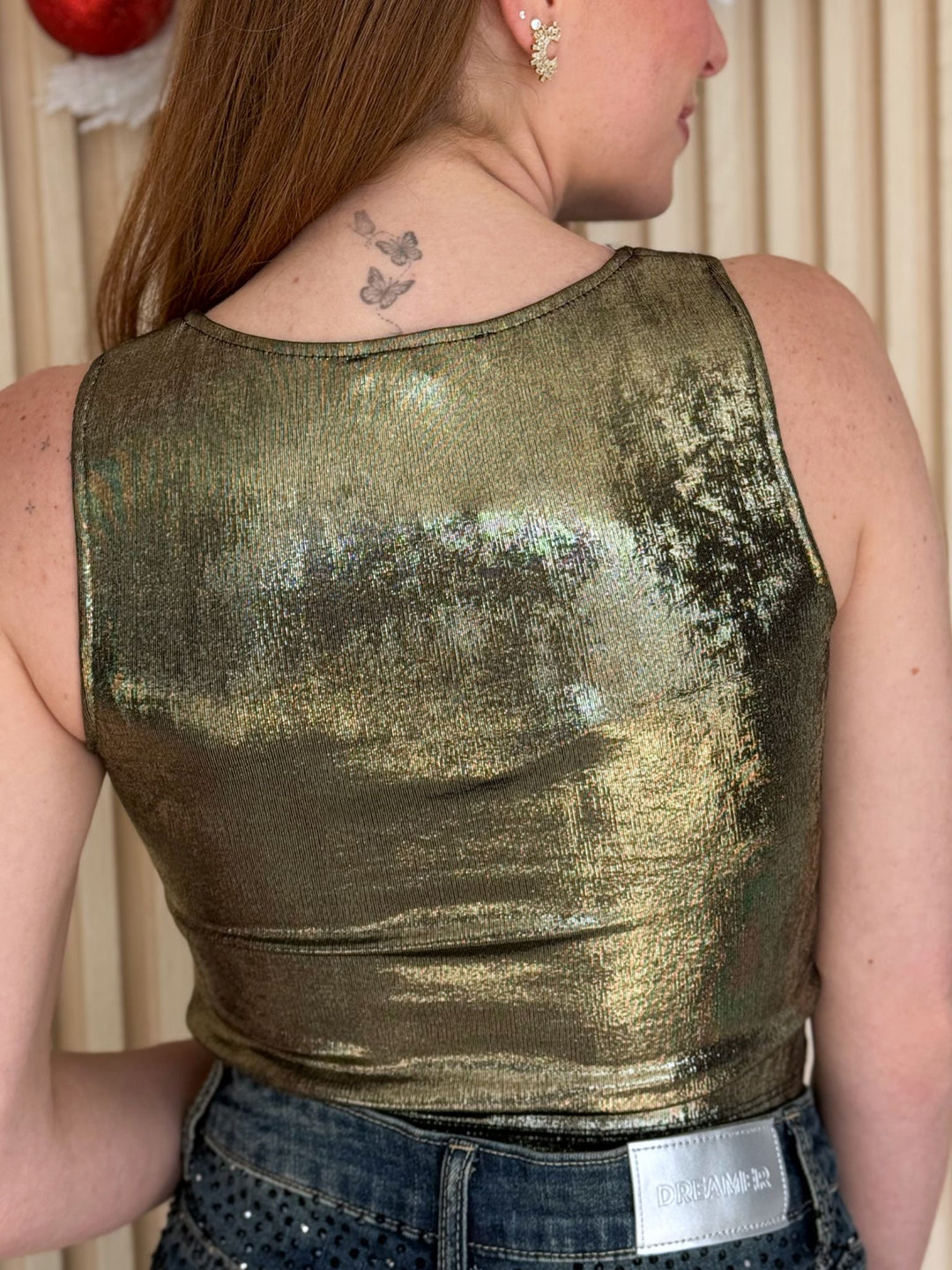 Gold Shimmer Basic Top