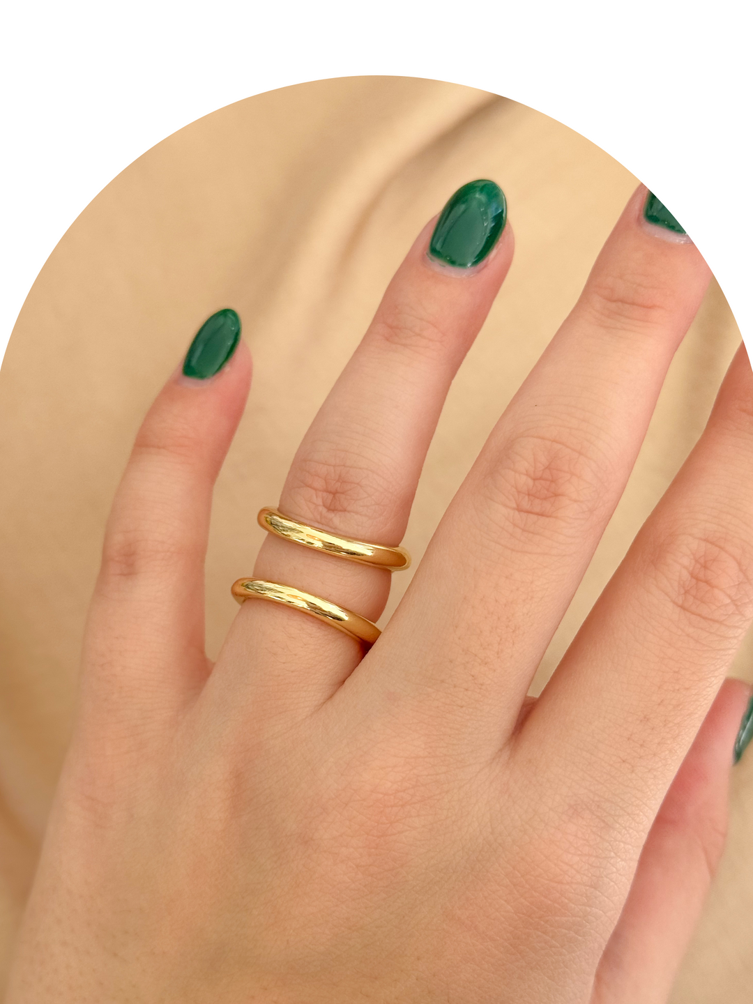 Gold Plated Chunky Line Ring