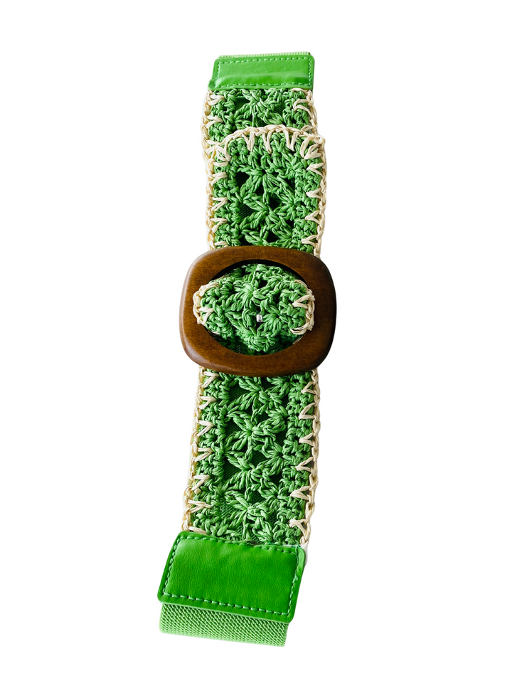 Raffia Elastic Color Belt