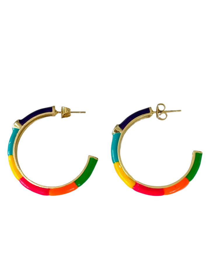 18k Gold Plated Half- Earrings