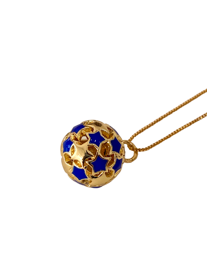 18K Gold Plated Ball Stars Necklace