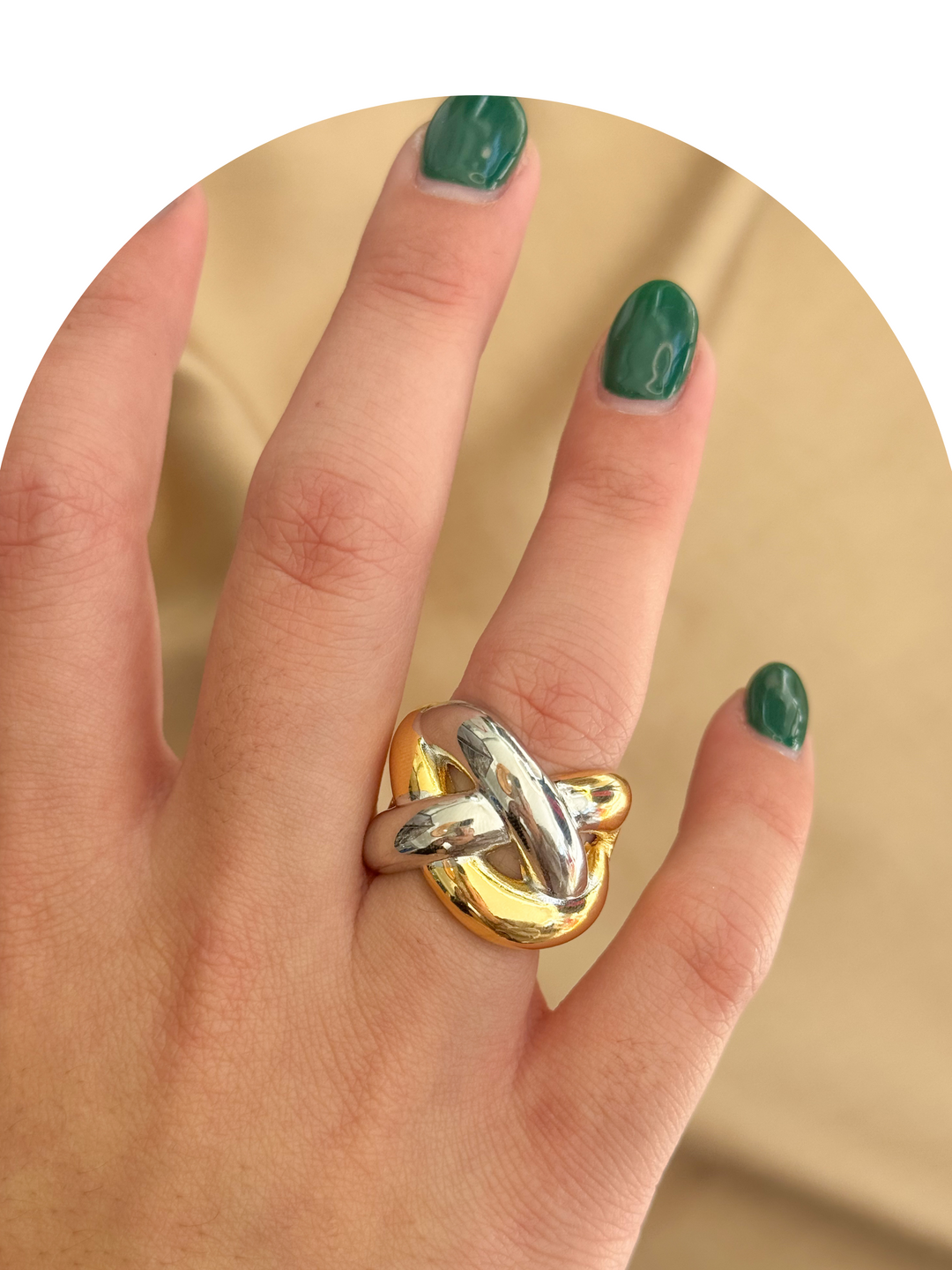 Gold Plated Two Tone Ring