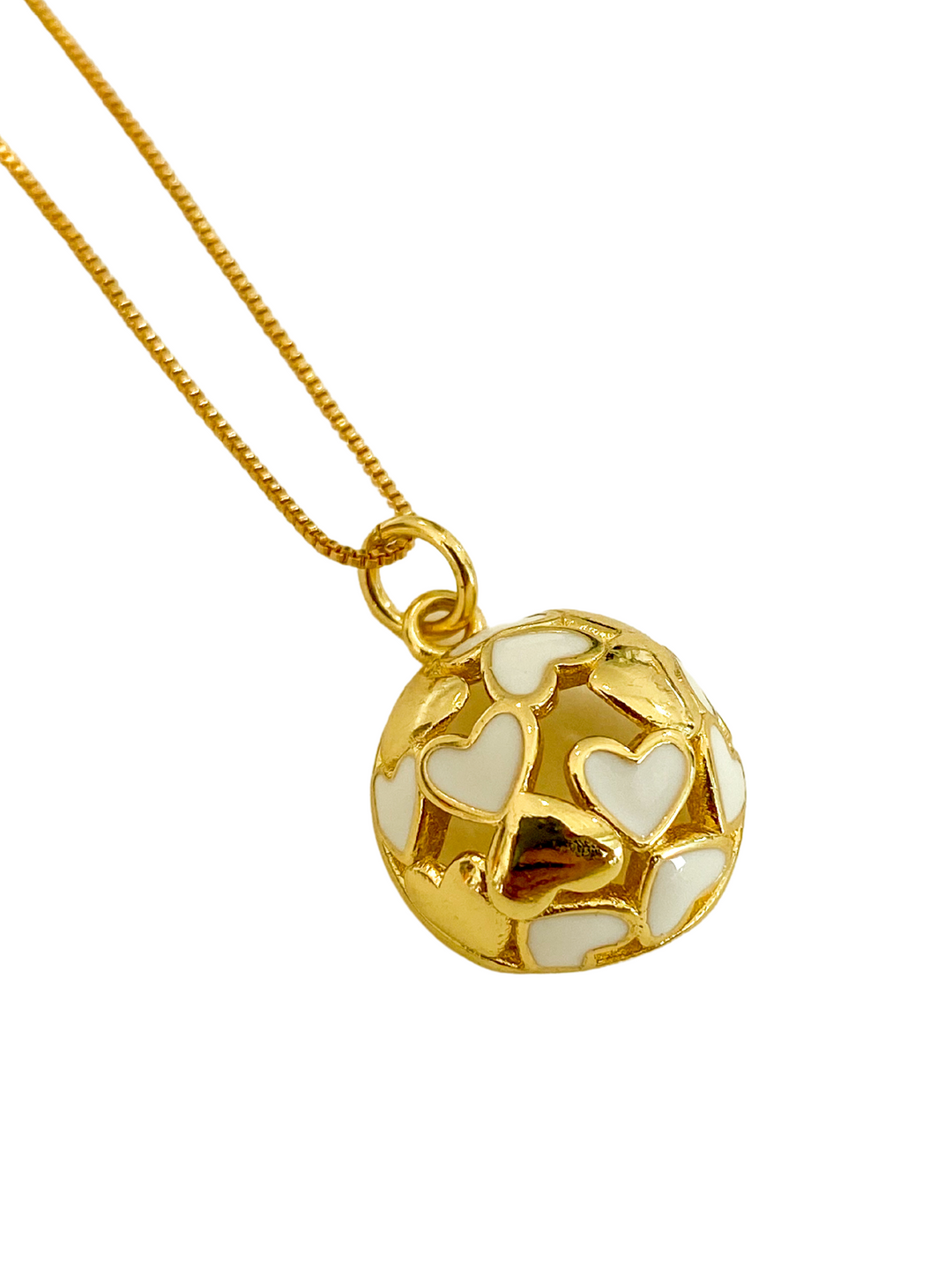 18K Gold Plate Hearts Necklace