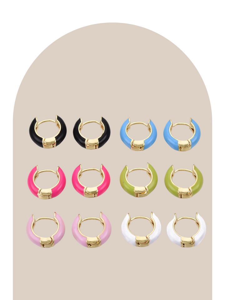 Gold Plated Chunky Multi Earrings