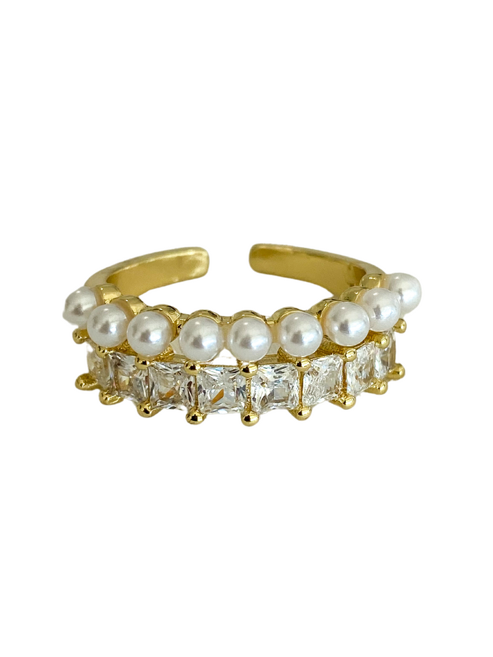 18K Gold Plated Liam Pearl Ring