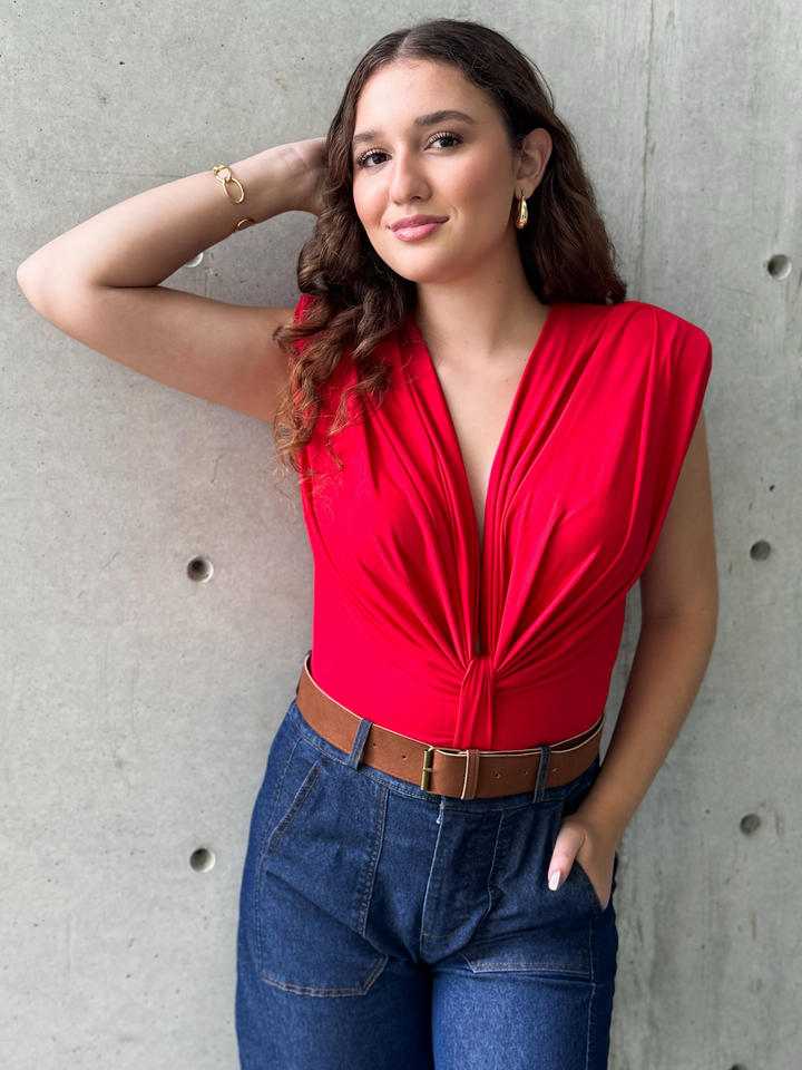 Italy One Size Red Bodysuit