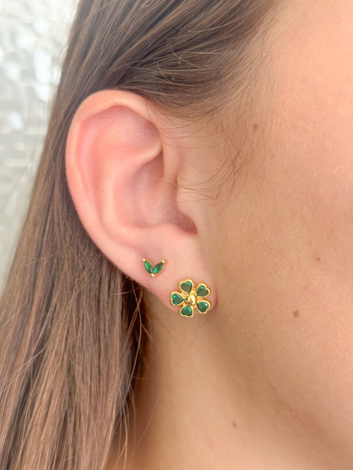 Gold Plated Flower Earrings