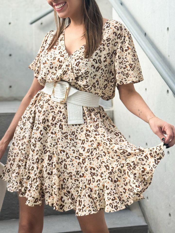 Leopard Print Mini Dress