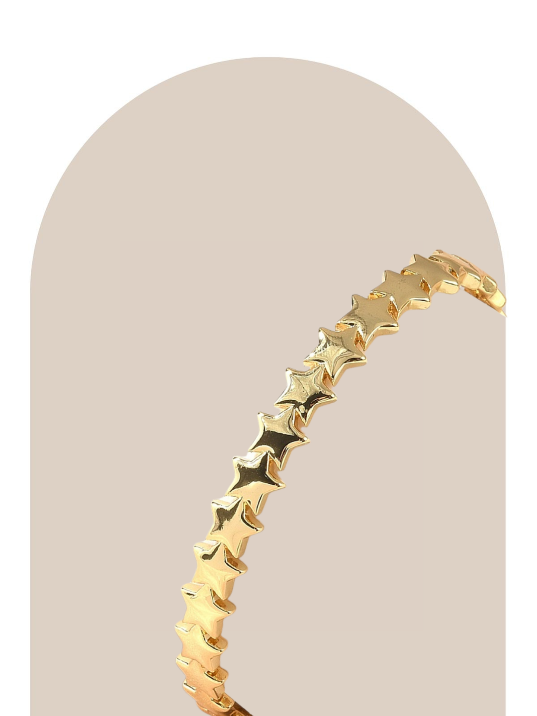 Star Brass Cuff Bangle