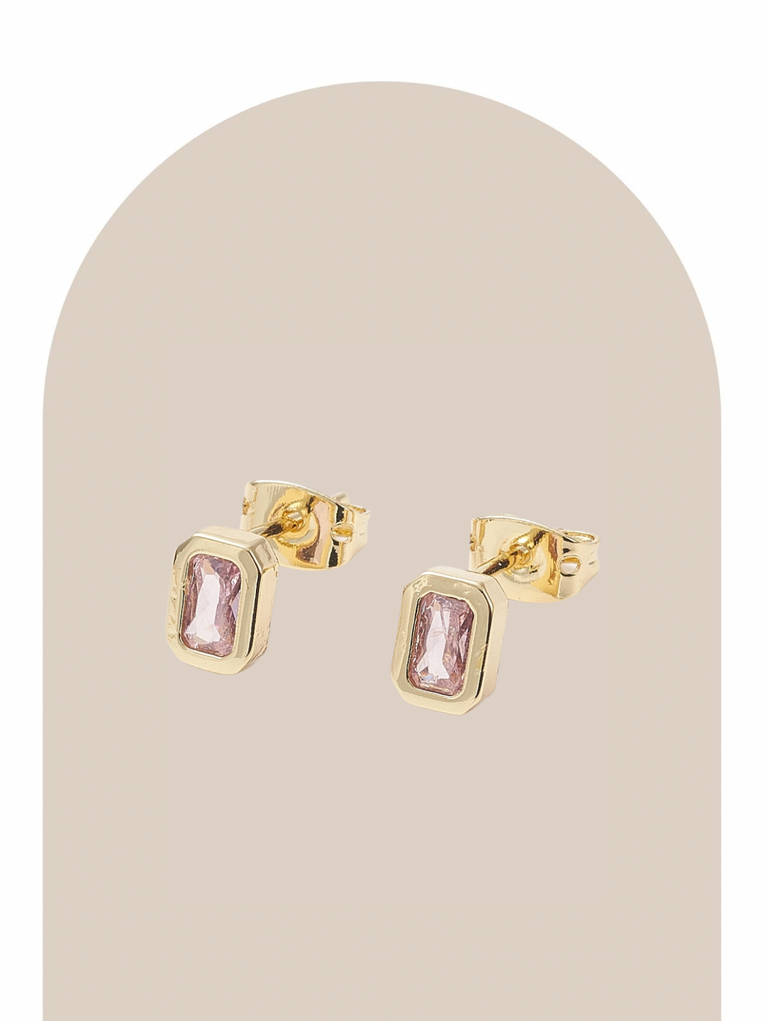 Gold Plated Cubic Zirconia Studs
