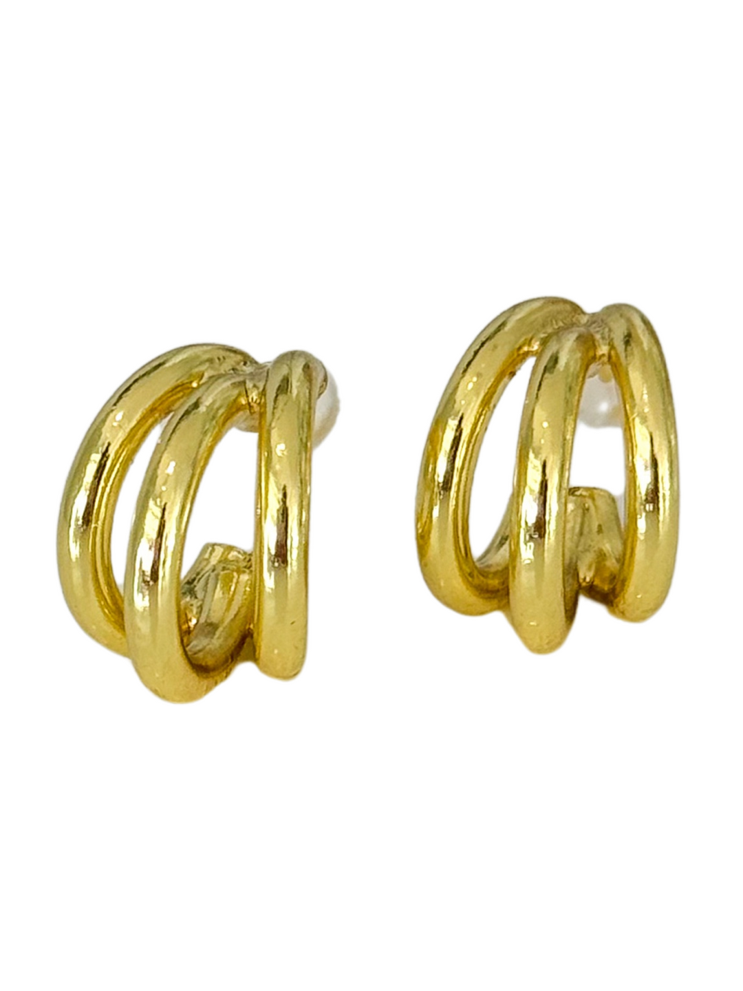 18k Gold Plated Half Hoop Earrings