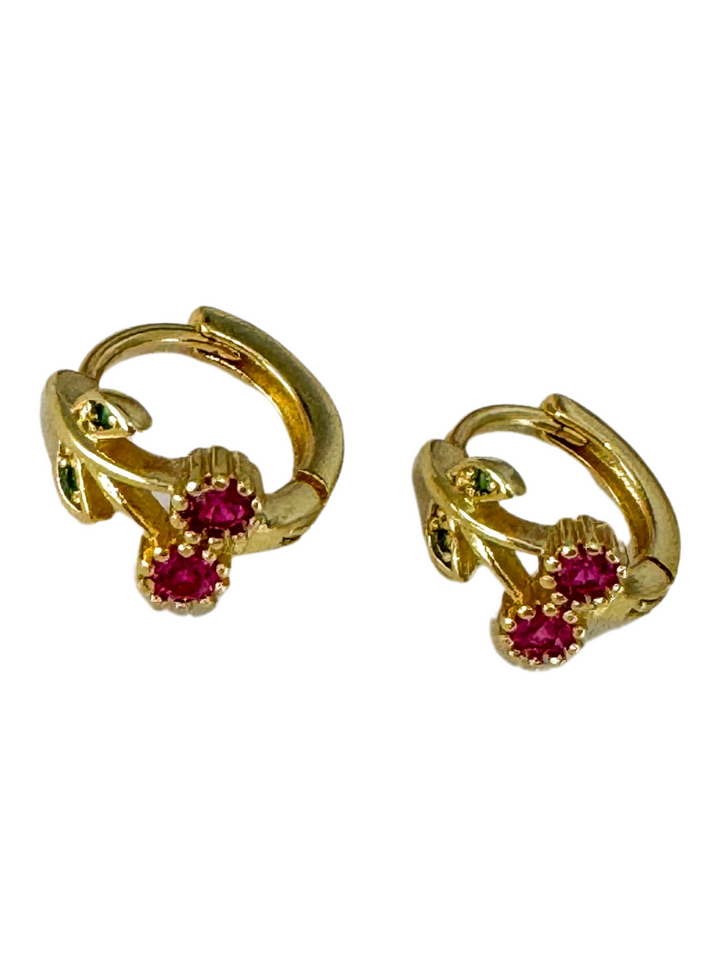 18K Gold Plated Cherry Earrings