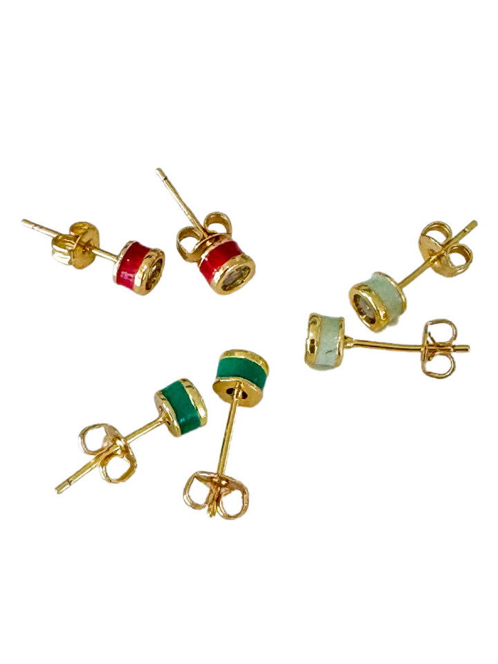 18k Gold Plated Cubic Zirconia Mini Stud