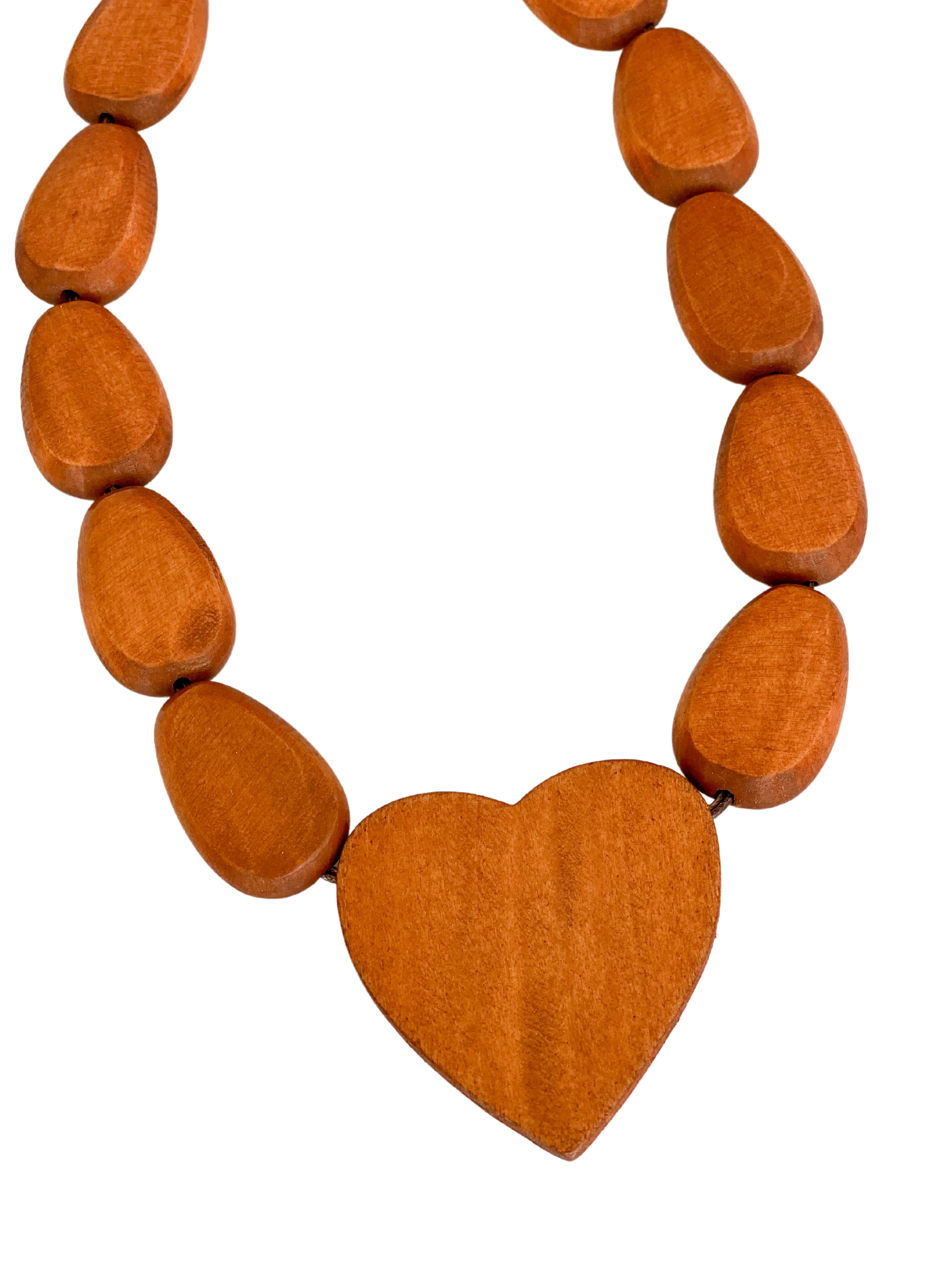 Hand crafted custom light wooden heart cremation urn necklaces