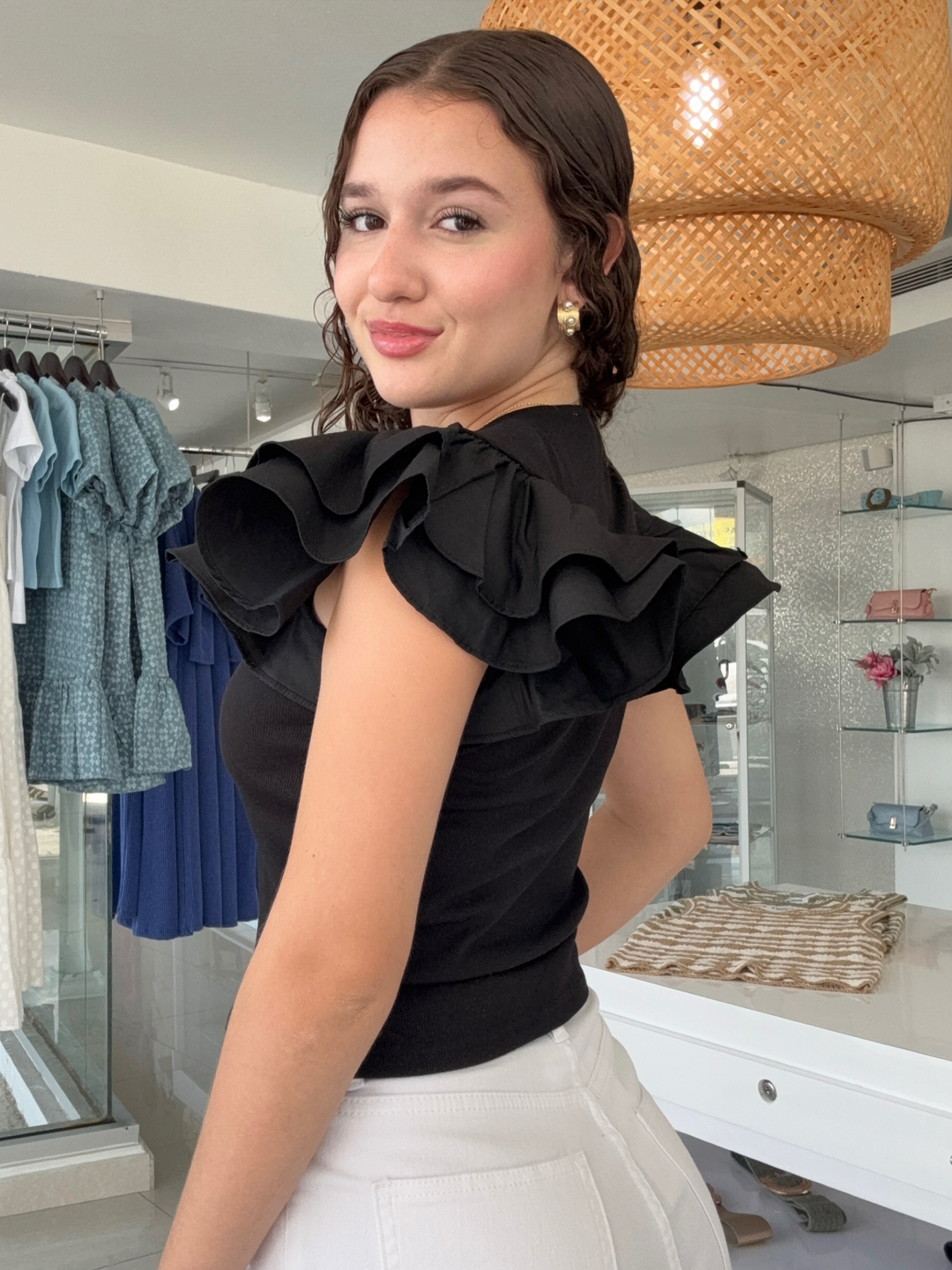 Ruffle Sleeve Top