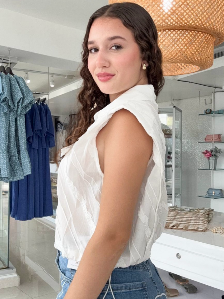 Adjustable White Tank Top