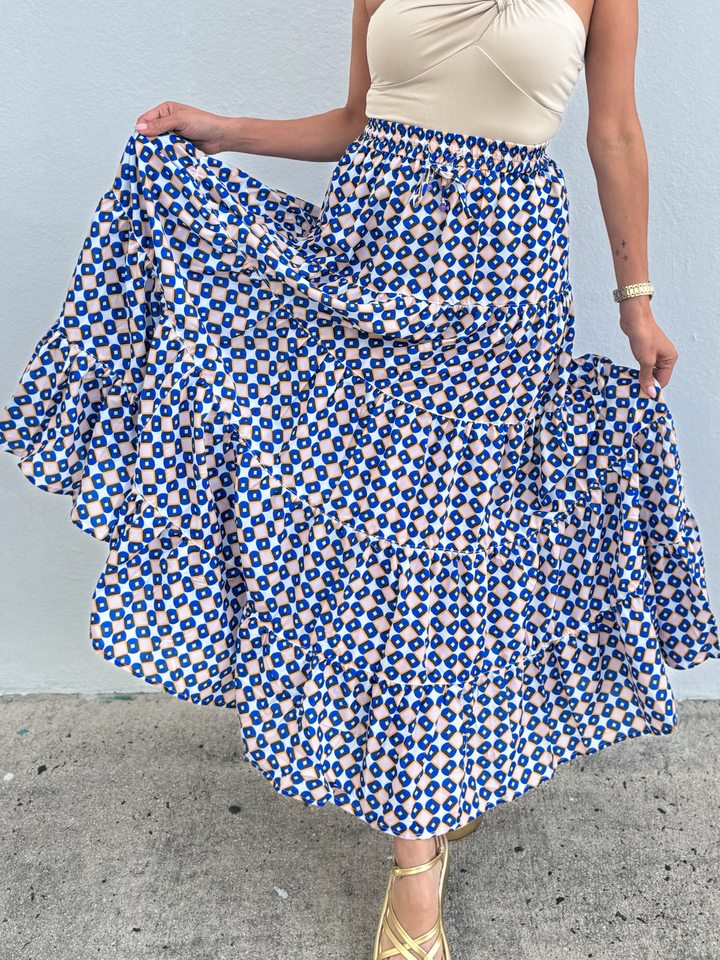 Geo Midi Skirt