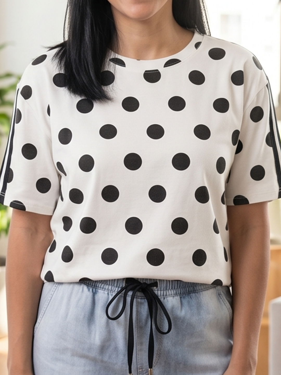 Made in Italy Black Polka Dots Top