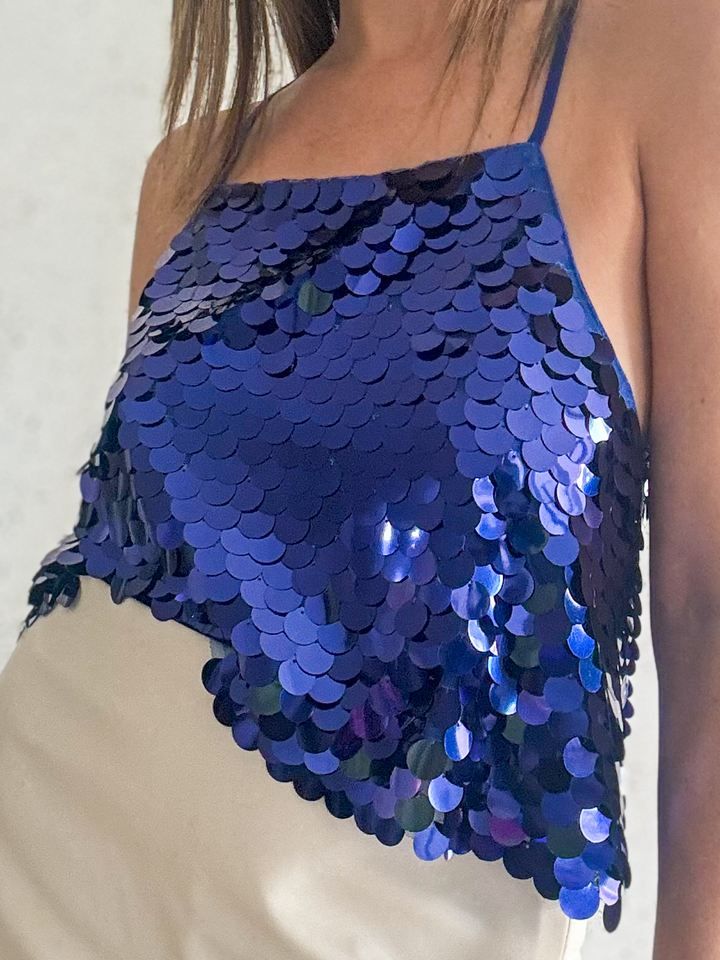 Electric Blue Party Top