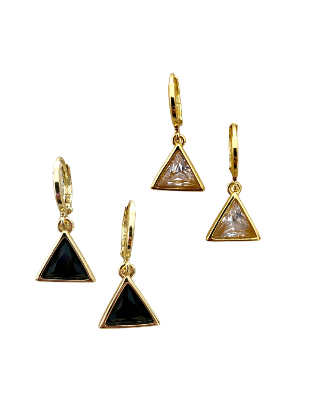 Triangle Rhinestone Earrings