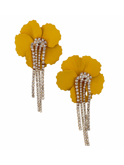 Flower & Rhinestone Earring