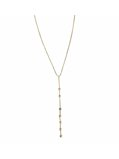 Gold Filled Circle Lariat Necklace